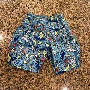 Nike Kids Graphic Print Shorts - Blue Size Small
